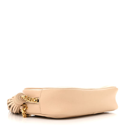 Saint Laurent Grain De Poudre Matelasse Monogram Mini Lou Camera Bag Dark Beige 4 of 12
