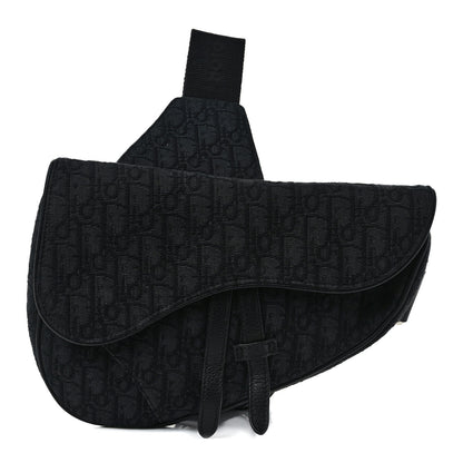 Christian Dior Oblique Mens Saddle Bag Black Blue 1 of 9
