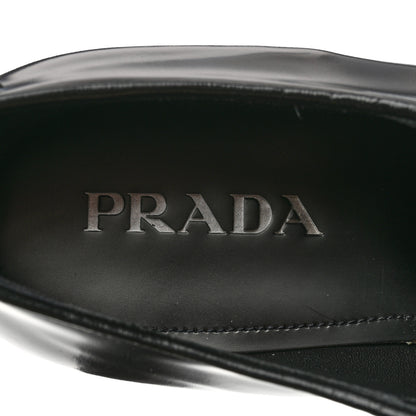 Prada Spazzolato Lace Up Oxfords 10 Bruciato Fume 7 of 9