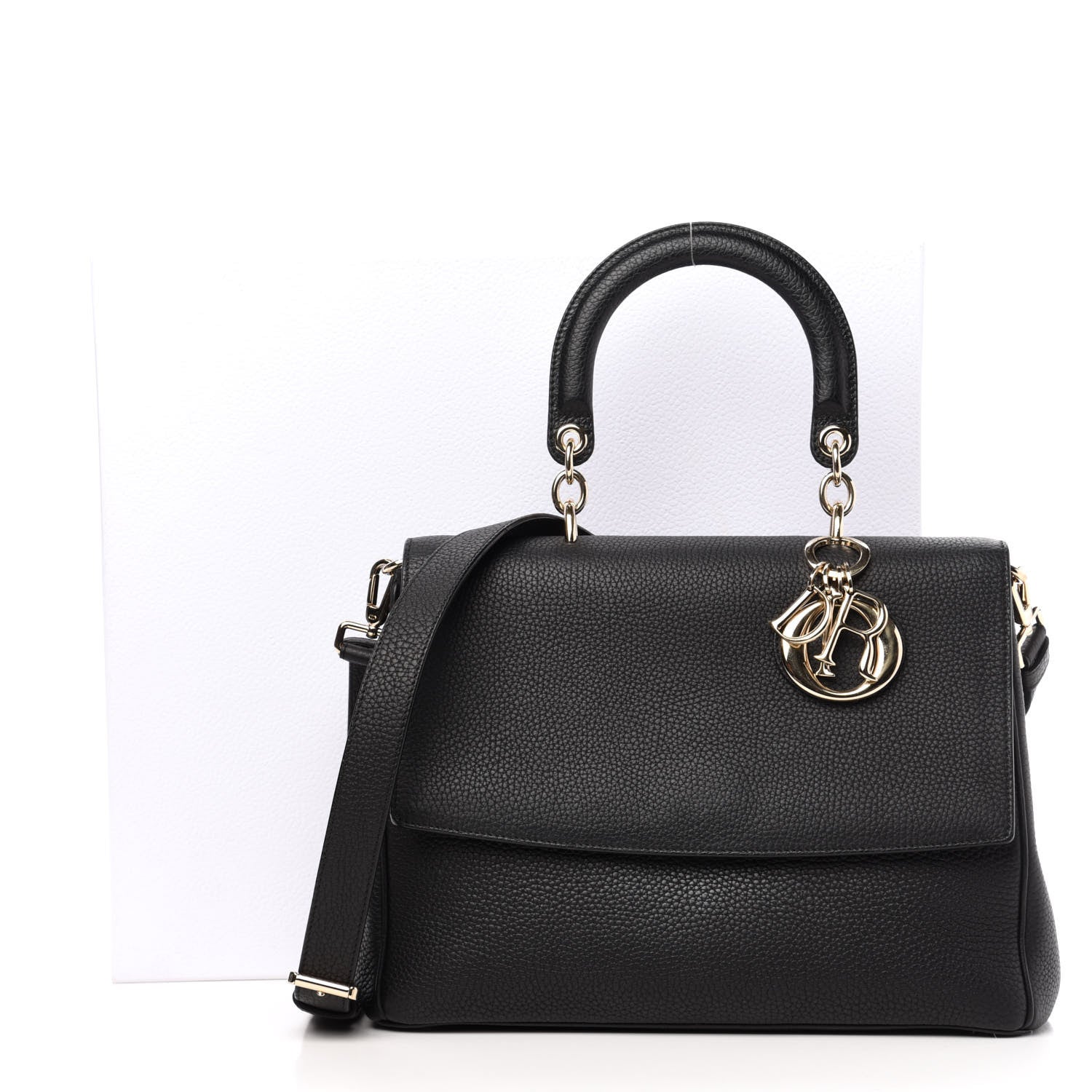 Christian Dior Bullcalf Medium Be Dior Flap Black Fraise 12 of 12