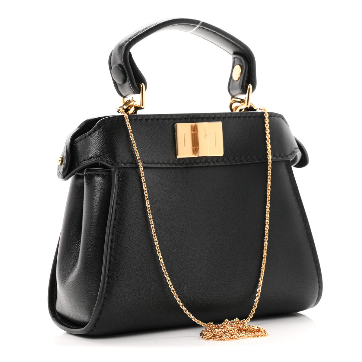 Fendi Nappa Nano Peekaboo Satchel Black 3 of 11