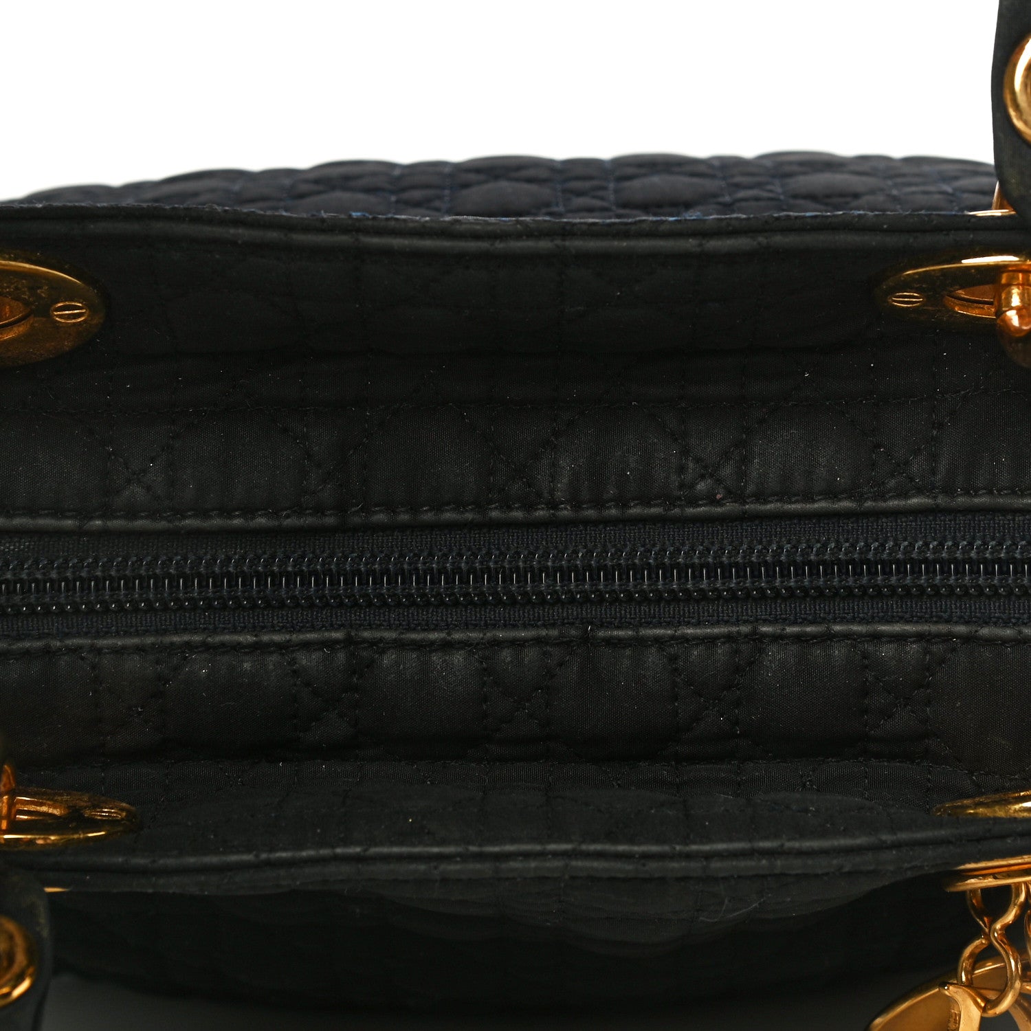 Christian Dior Nylon Cannage Medium Lady Dior Black 13 of 22