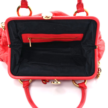 Marc Jacobs Calfskin Quilted Leather Stam Bag Red 5 of 11