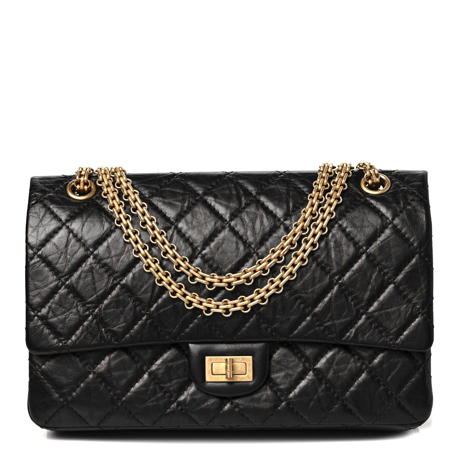 Chanel Aged Calfskin Quilted 2.55 Reissue 226 Flap Black 1 of 9