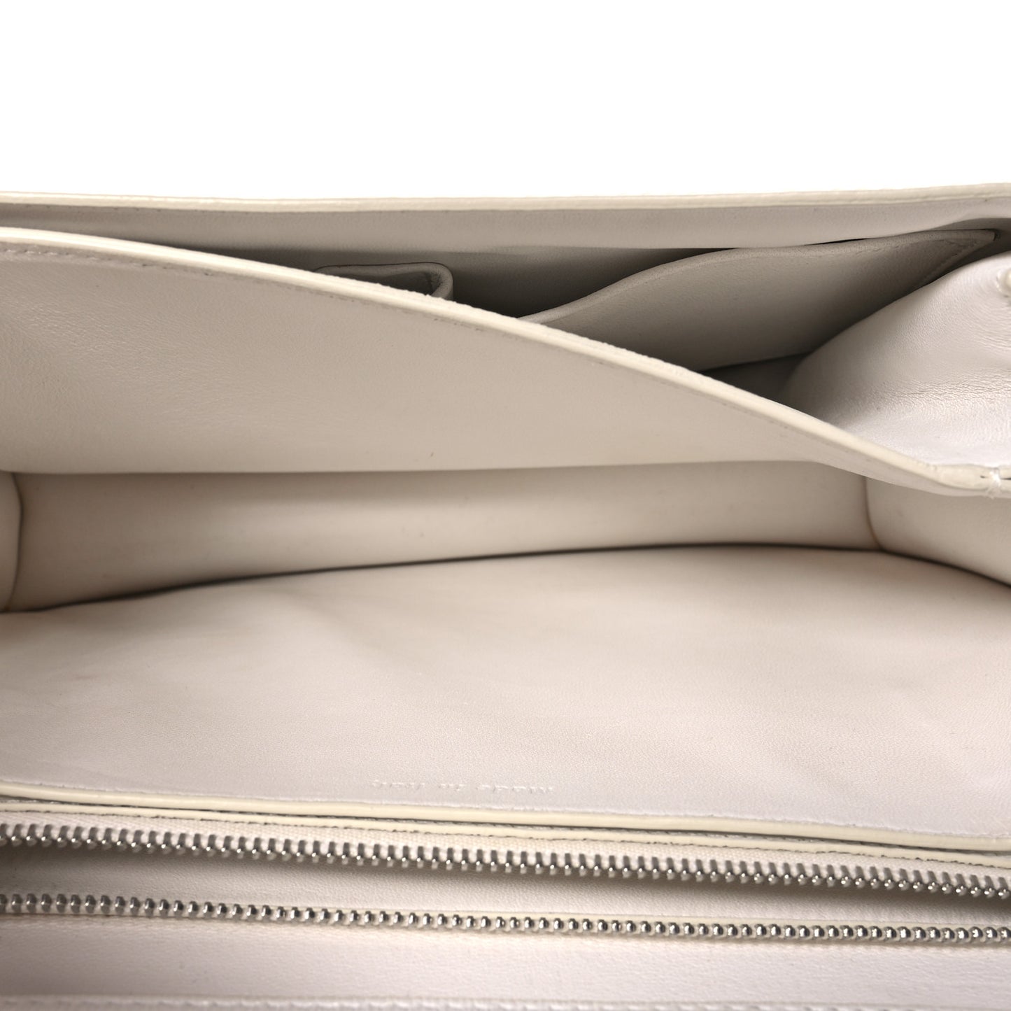 Liege Calfskin Medium Classic Box Flap Bag White