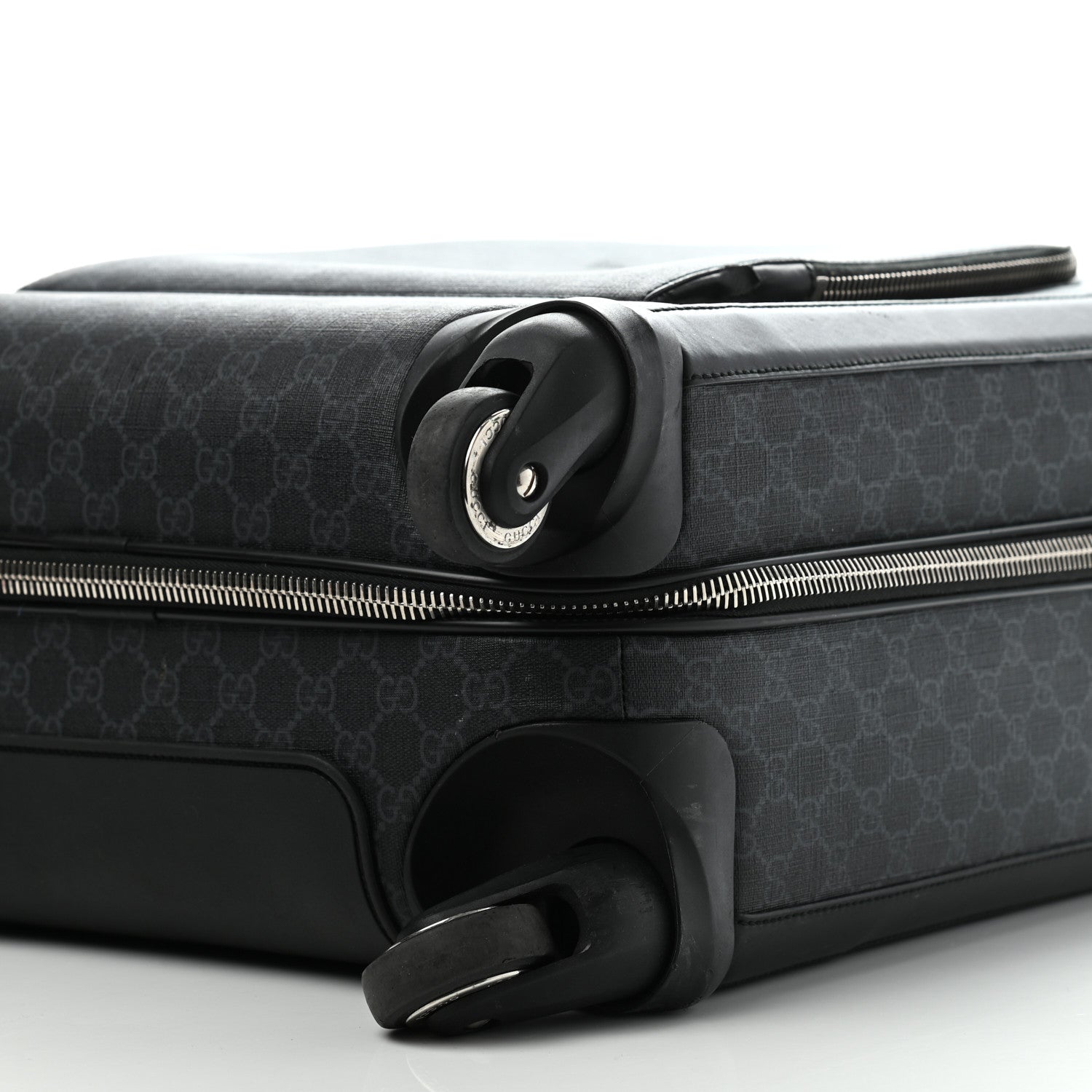 Gucci GG Supreme Monogram Gran Turismo Suitcase Black Grey 10 of 19
