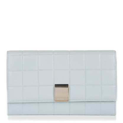 Chanel Lambskin Chocolate Bar Quilted Long Wallet Light Blue 1 of 8