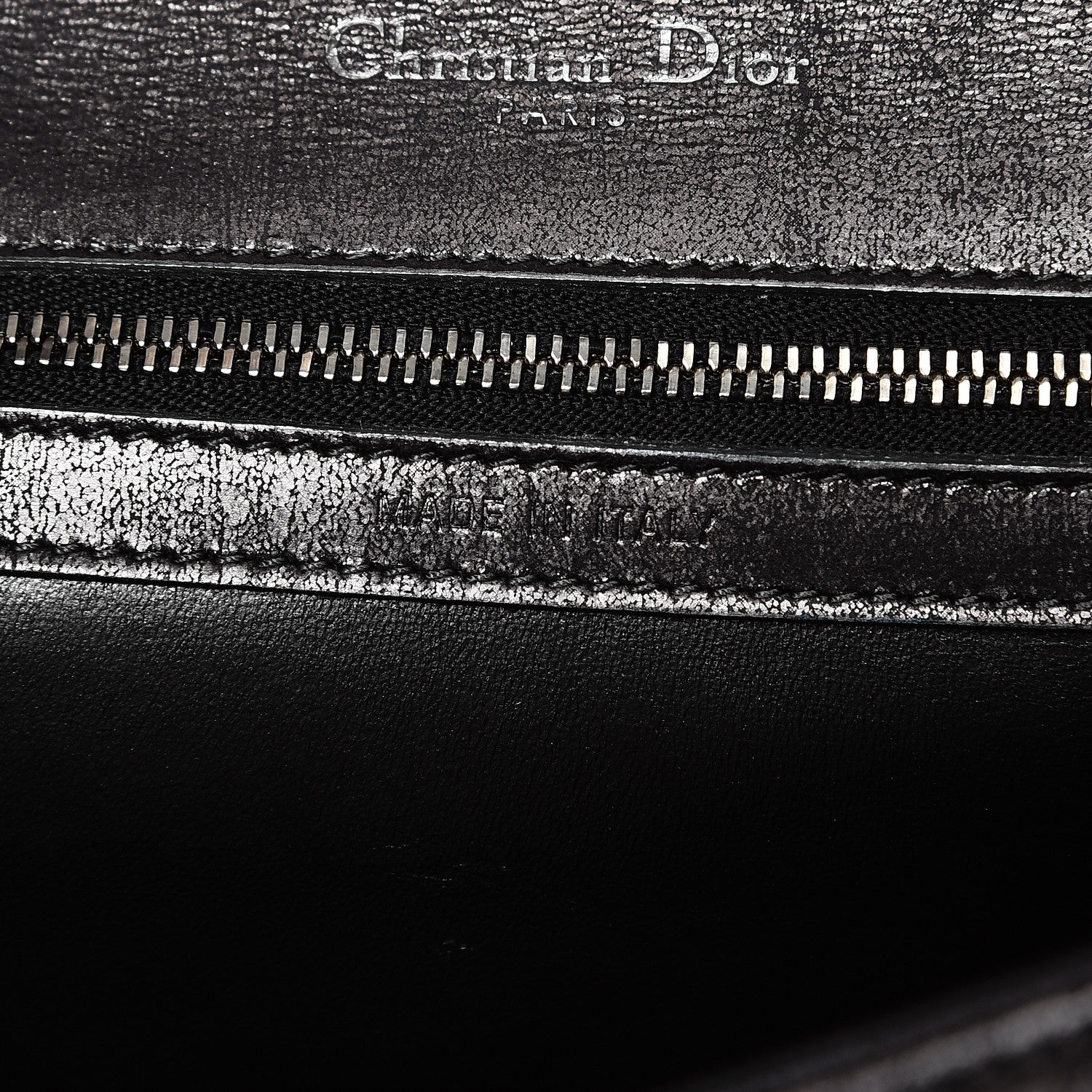 Christian Dior Metallic Brushed Calfskin Medium Diorama Flap Bag Titanium 7 of 10