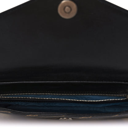 Gucci Calfskin Diagonal GG Medium Thiara Double Envelope Shoulder Bag Black Red 9 of 12