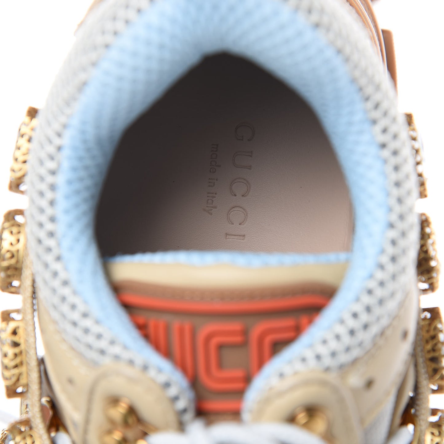 X SEGA Mesh Canvas Calfskin Removable Crystals Flashtrek Sneakers 38 Mystic White Oatmeal Sand Storm