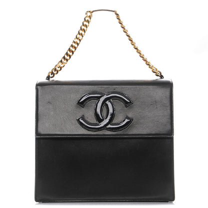 Chanel Lambskin Patent CC Flap Bag Black 1 of 9