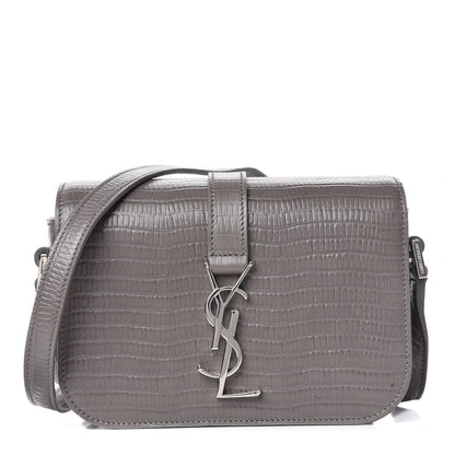 Saint Laurent Lizard Calfskin Embossed Small Classic Monogram Universite Bag Fog 1 of 9