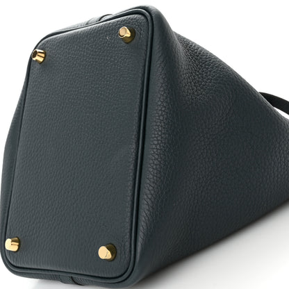 Hermes Taurillon Clemence Picotin Lock 18 PM Vert Cypress 9 of 12