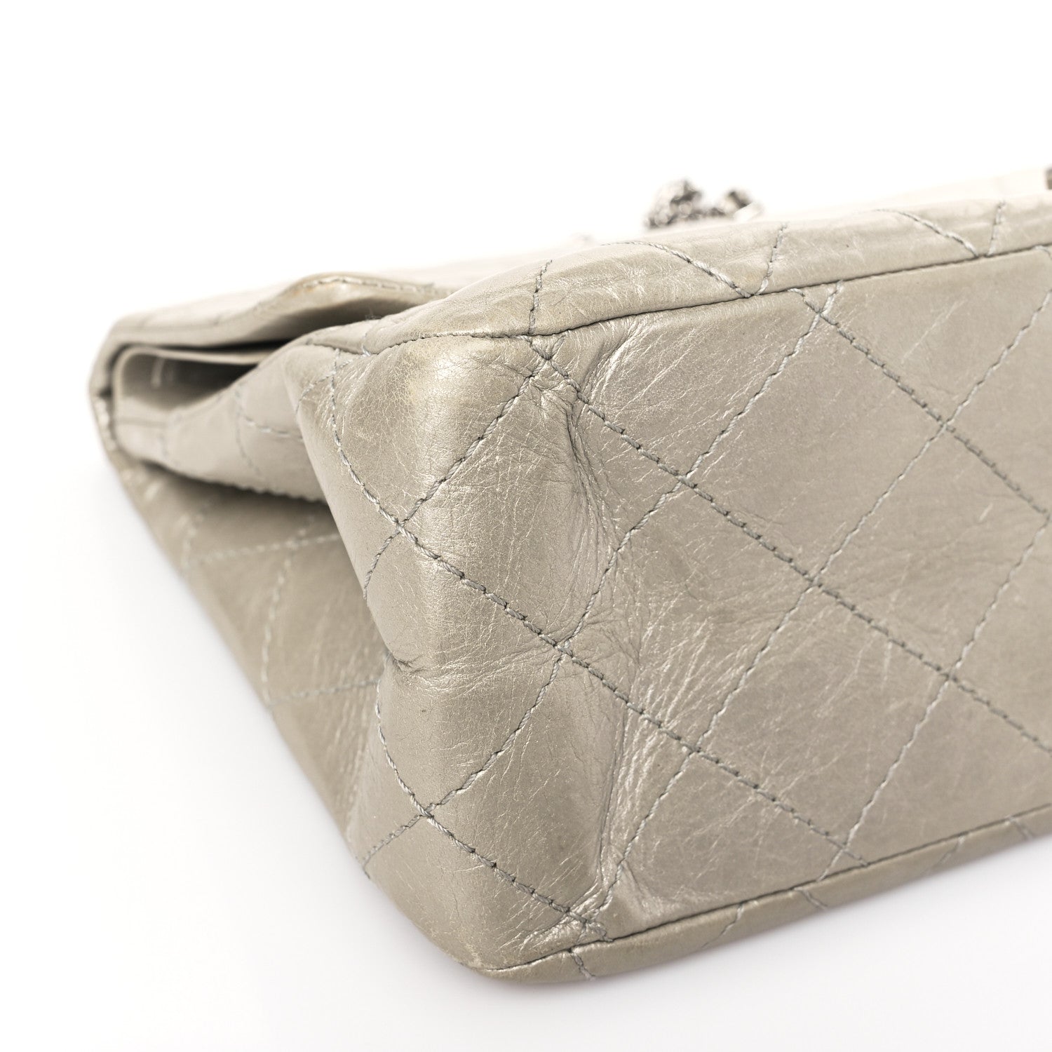 Chanel Metallic Aged Calfskin Quilted 2.55 Reissue 227 Flap Grey 8 of 10