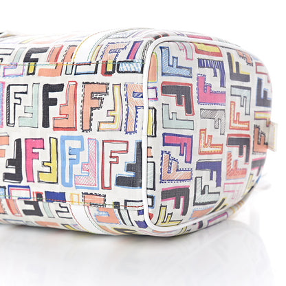 Fendi Zucca Spalmati Vitello FF Multicolor Forever Boston Multicolor White 10 of 11