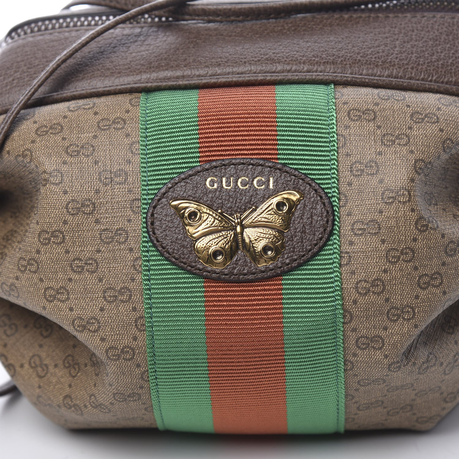 Gucci Mini Vintage GG Supreme Monogram Web Butterfly New Candy Crossbody Beige New Acero 7 of 9