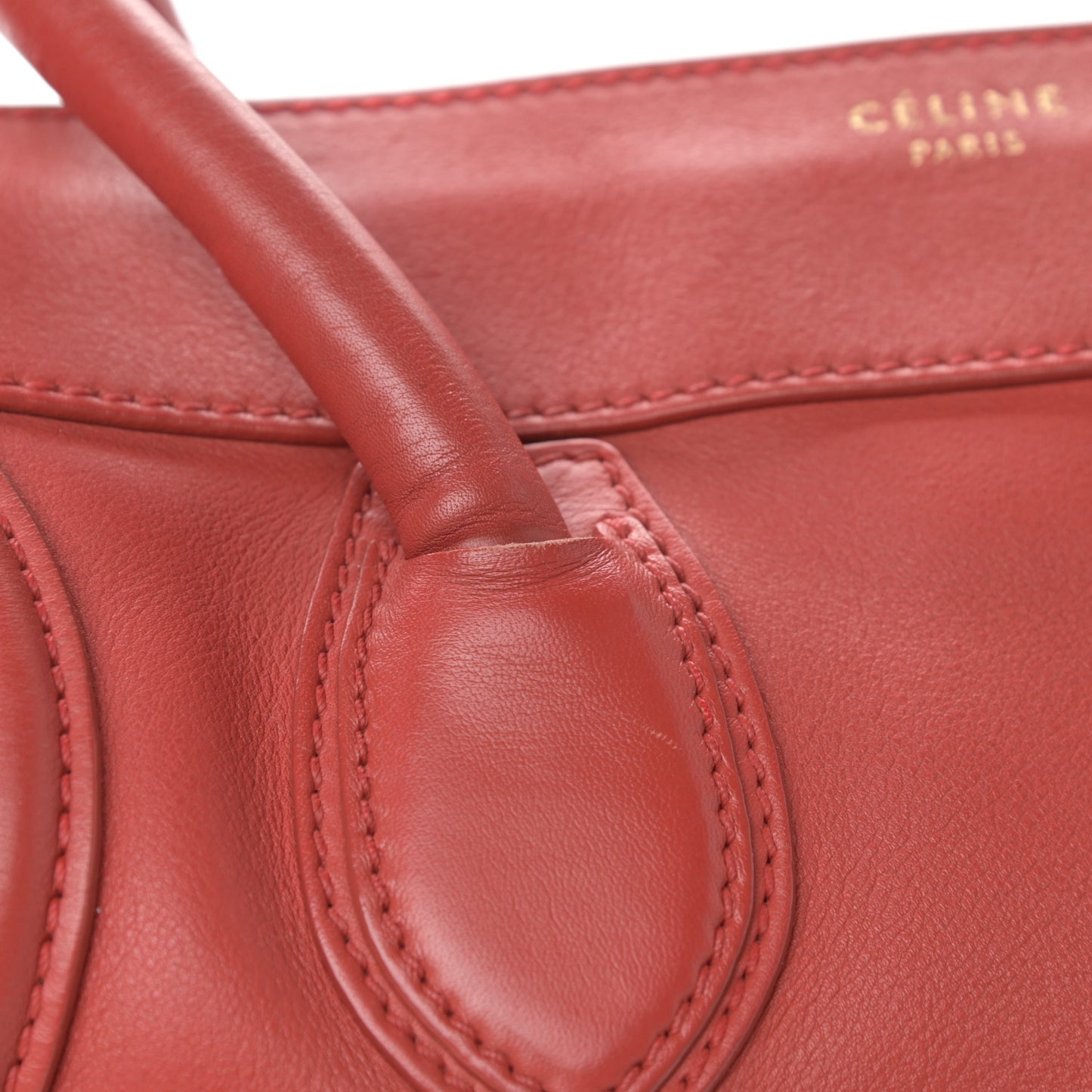 Calfskin Mini Luggage Red