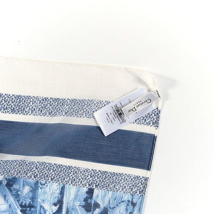 Christian Dior Cotton Athens Print Sarong Blue Ecru 3 of 3