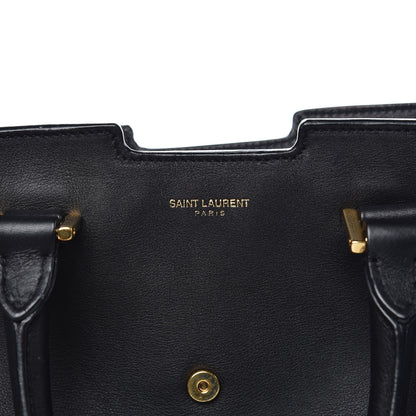 Saint Laurent Smooth Calfskin Small Monogram Cabas Black 7 of 12