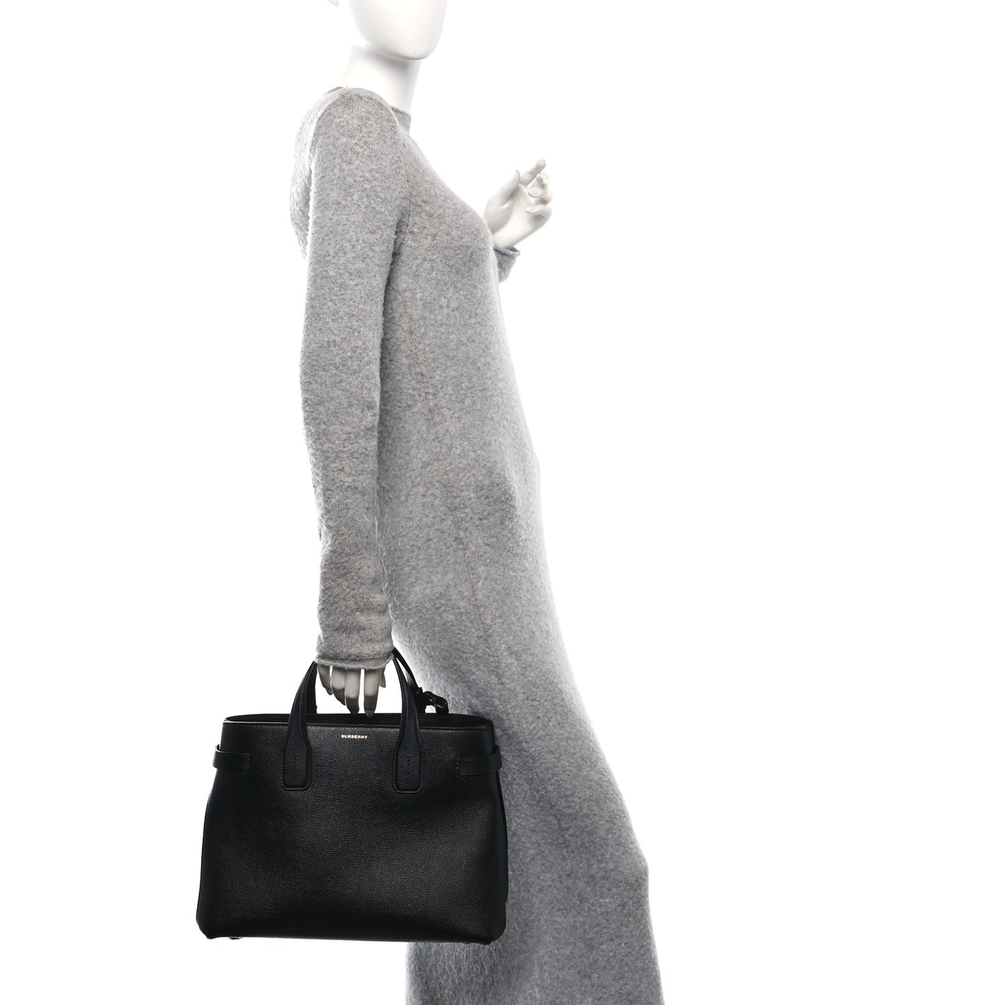 Derby Calfskin Medium Banner Tote Black