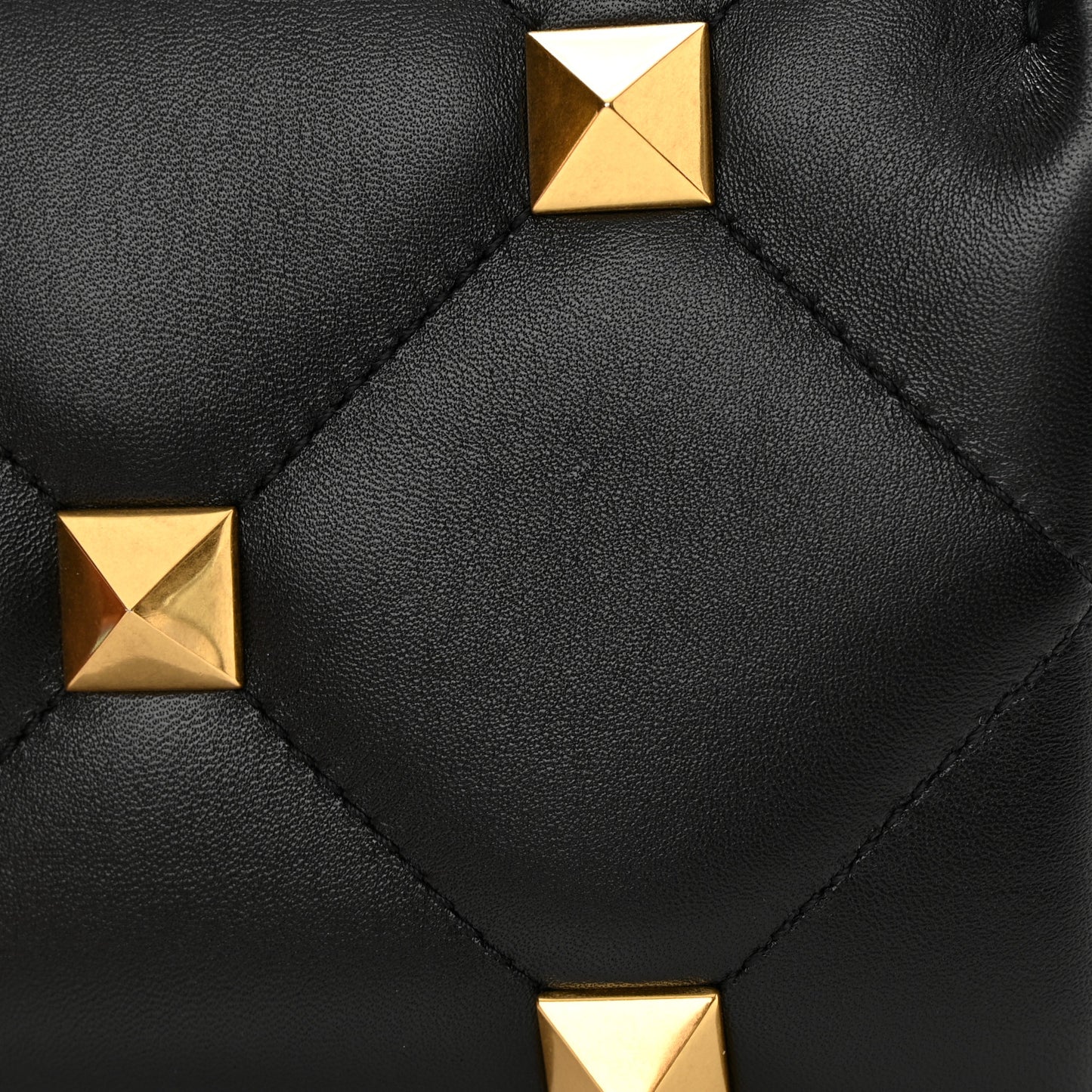 Nappa Small Roman Stud Shoulder Bag Black