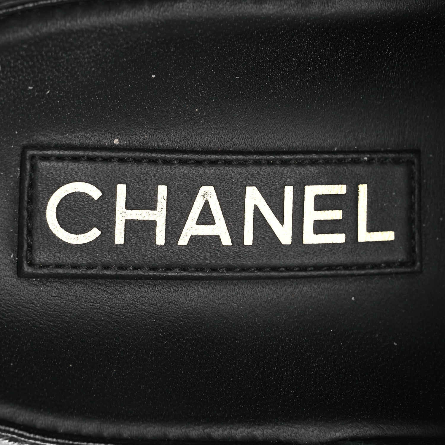 Chanel Lambskin Quilted Velcro Dad Chain CC Slide Sandals 39 Black 9 of 13