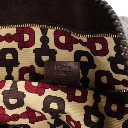 Gucci Guccissima Large Horsebit Chain Hobo Chocolate 7 of 8