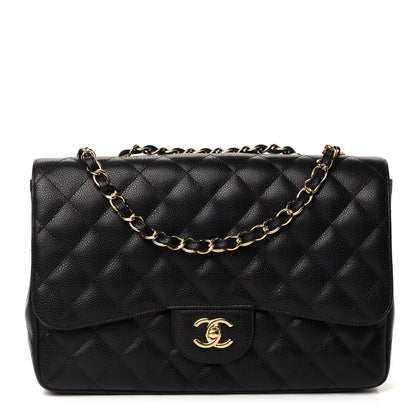 Chanel Caviar Quilted Jumbo Single Flap Black 1 of 12