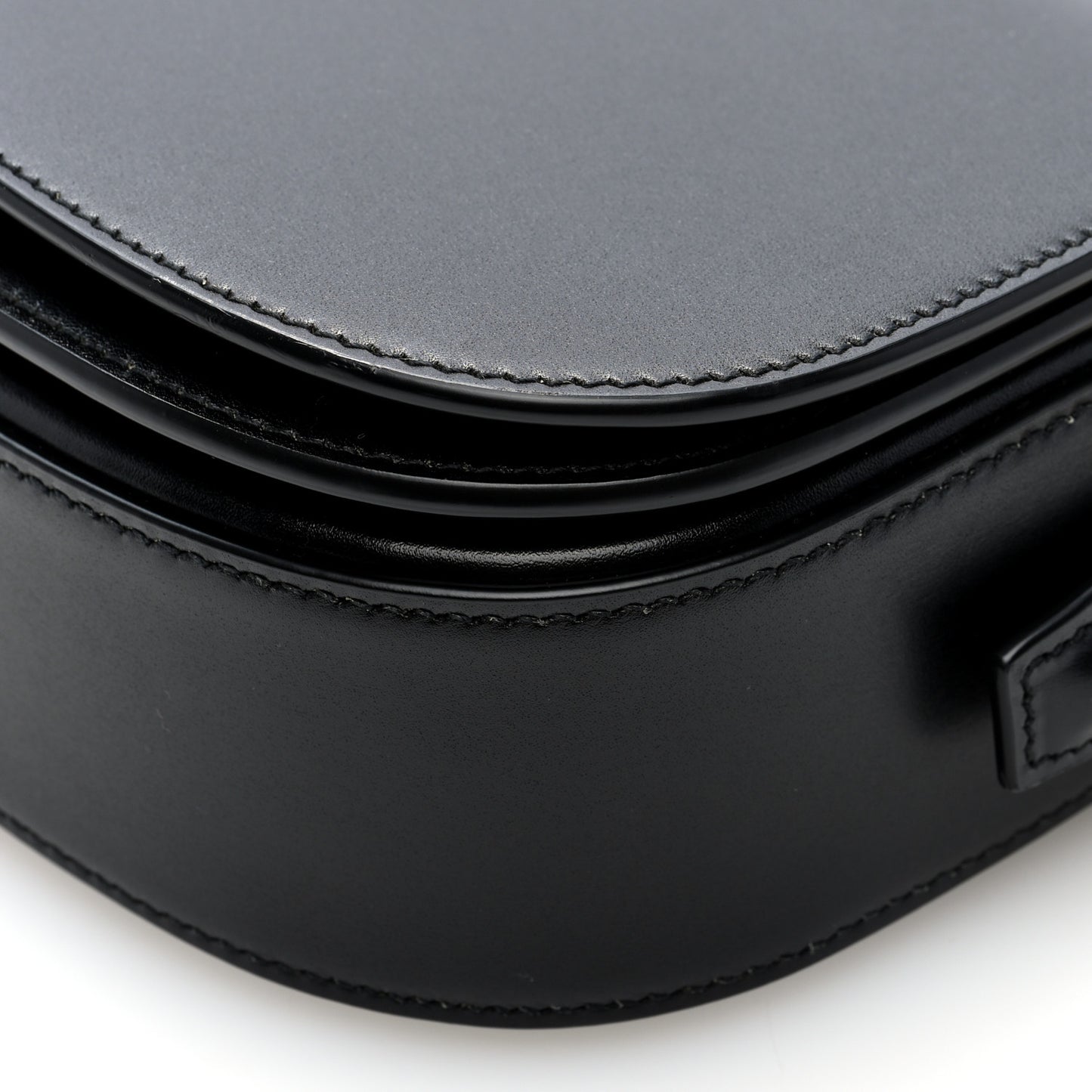 Box Calfskin Voltaire Top Handle Crossbody Bag Black