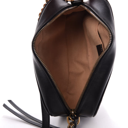 Gucci Calfskin Matelasse Small GG Marmont Chain Shoulder Bag Black 5 of 10