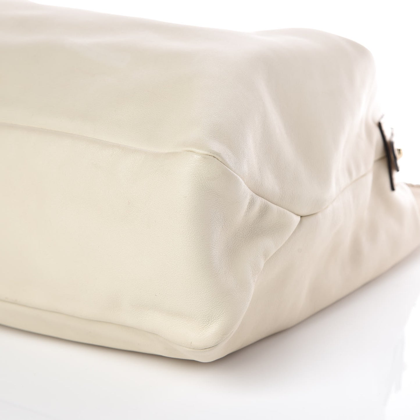 Calfskin Large Horsebit Chain Hobo Ivory