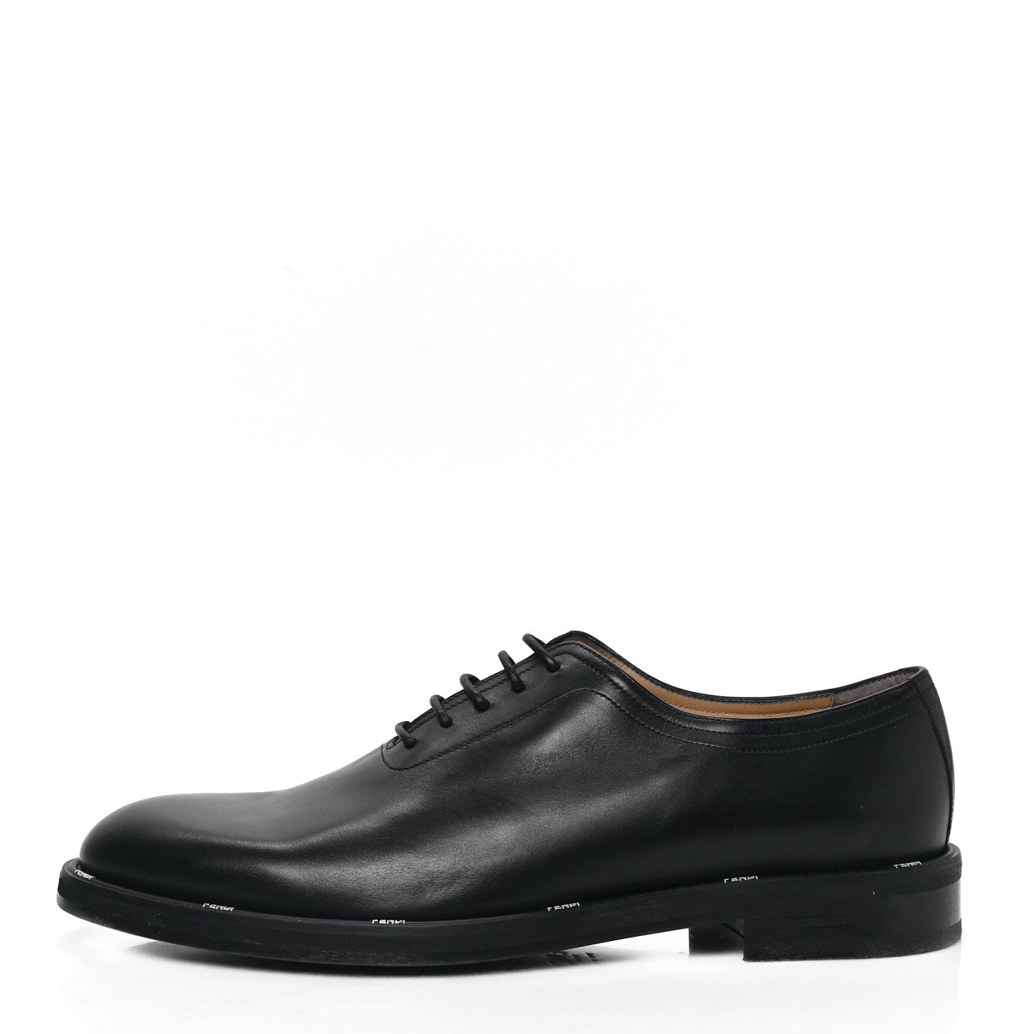 Fendi Vitello Mens Lace Up Oxfords 10 Black 1 of 8