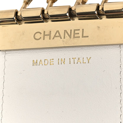 Chanel Caviar Quilted Classic 4 Key Holder Wallet White 7 of 8