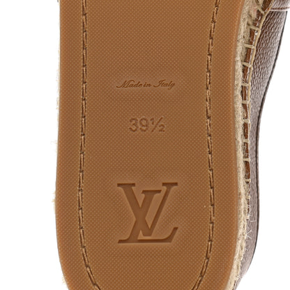 Louis Vuitton Monogram Leather Starboard Espadrille Flats 39.5 Brown 6 of 10