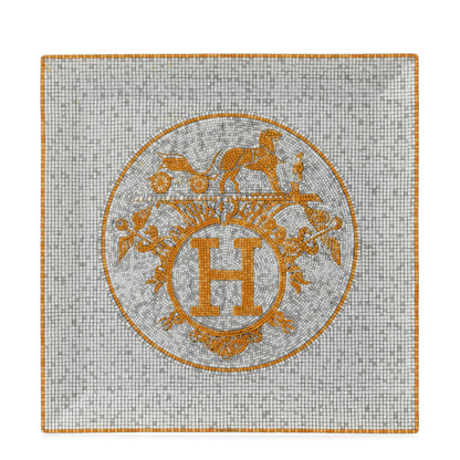 Hermes Porcelain Mosaique au 24 Square Plate 9.1" 1 of 7