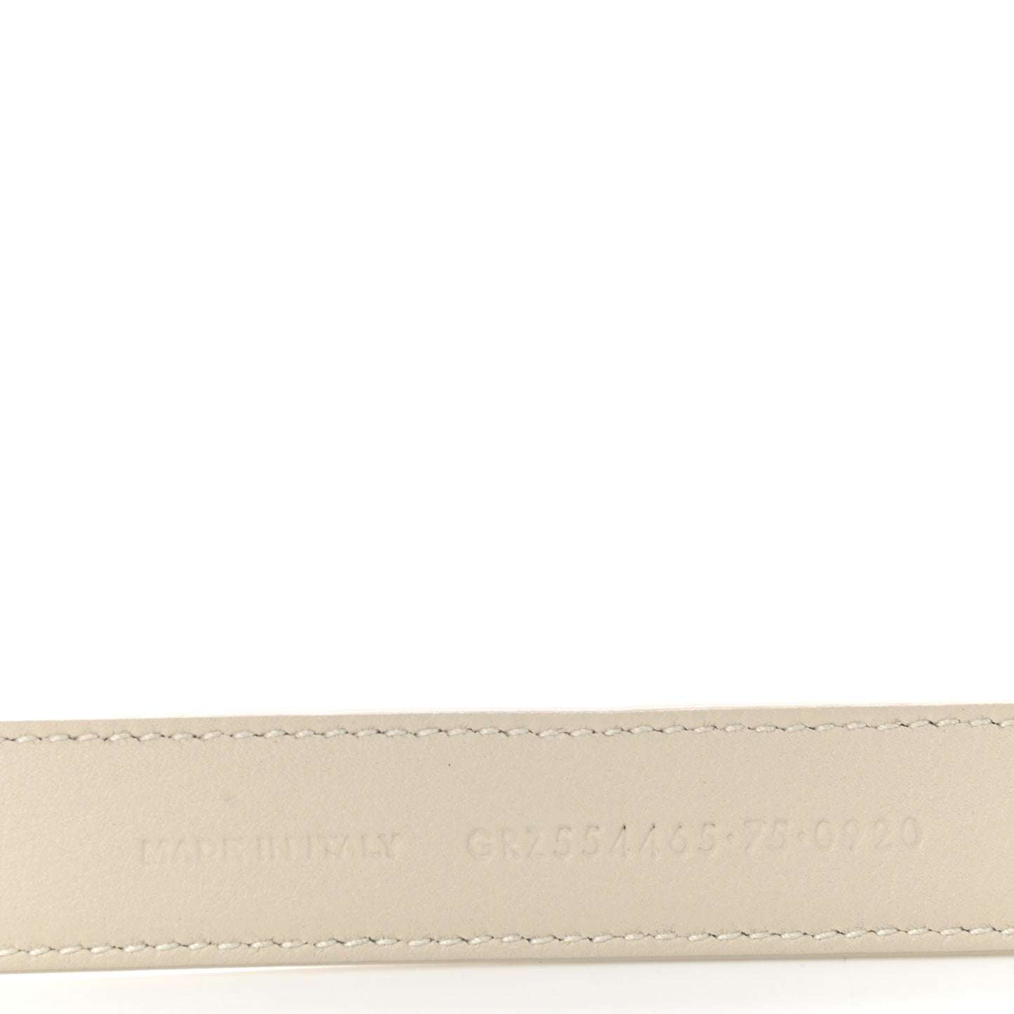 Smooth Calfskin Monogram Square Buckle Belt 75 30 White