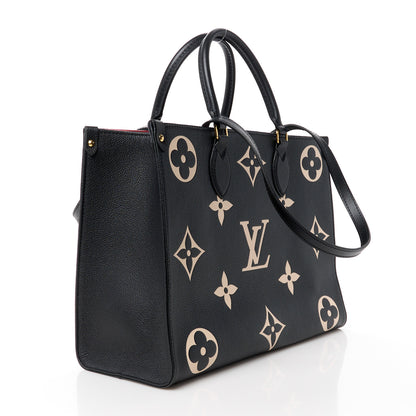 Louis Vuitton Empreinte Monogram Giant Onthego MM Black Beige 3 of 11