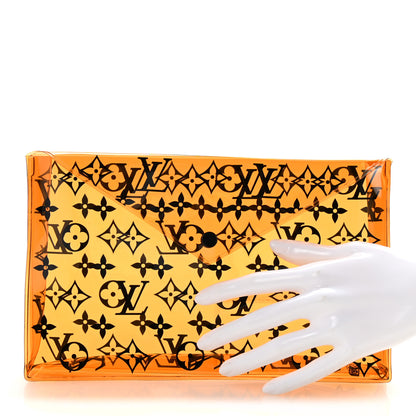 Louis Vuitton PVC Monogram Printed Envelope Pouch Orange 2 of 5