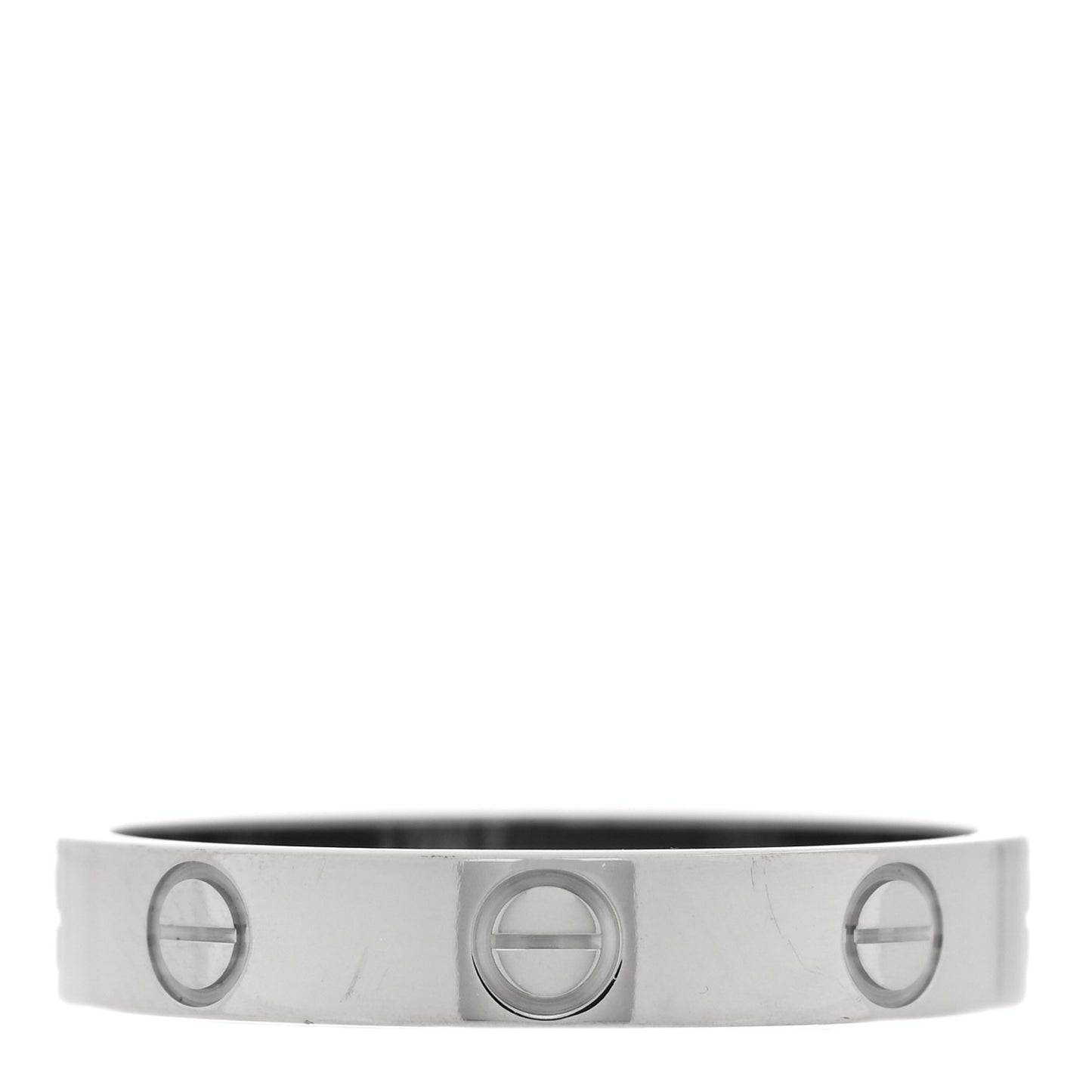 18K White Gold 3.5mm LOVE Wedding Band Ring 56 7.5