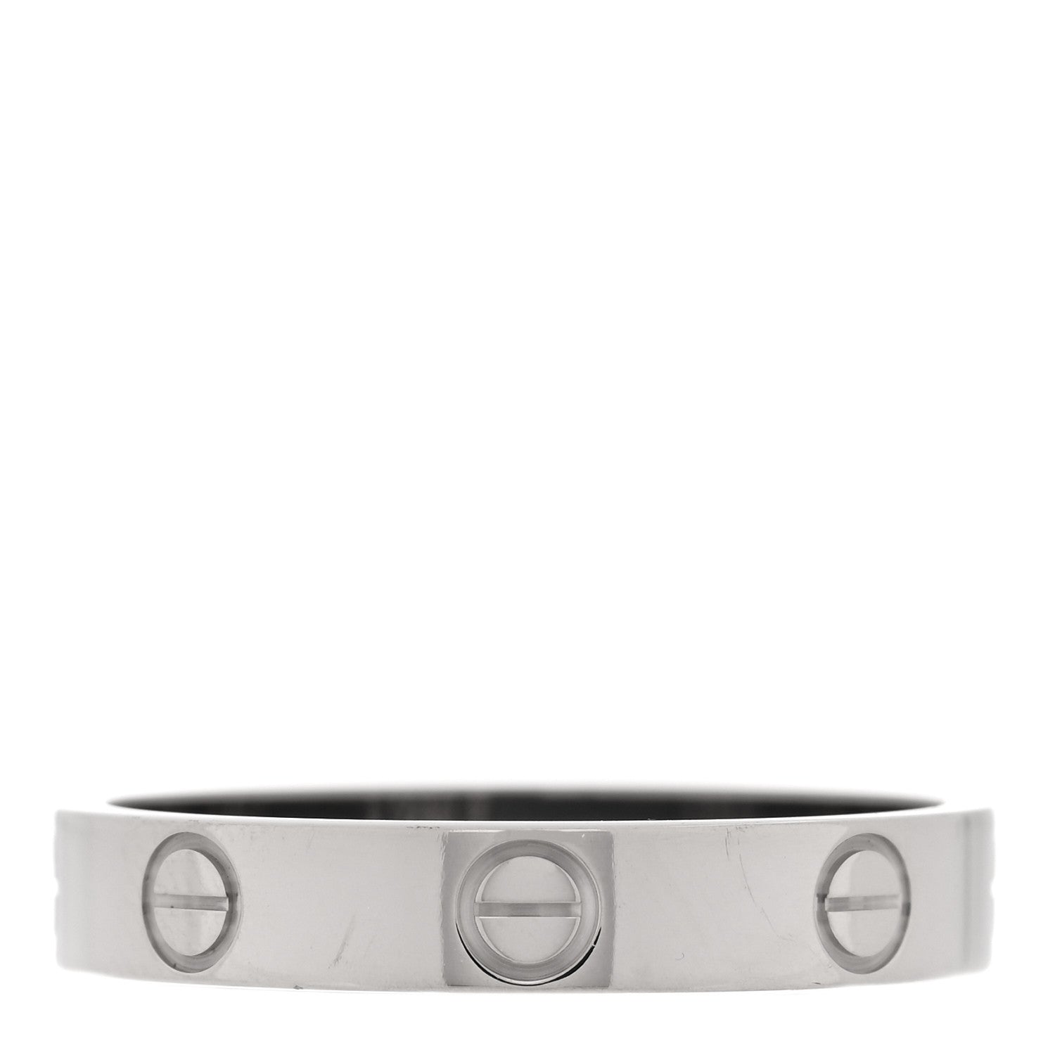 Cartier 18K White Gold 3.5mm LOVE Wedding Band Ring 56 7.5 3 of 5