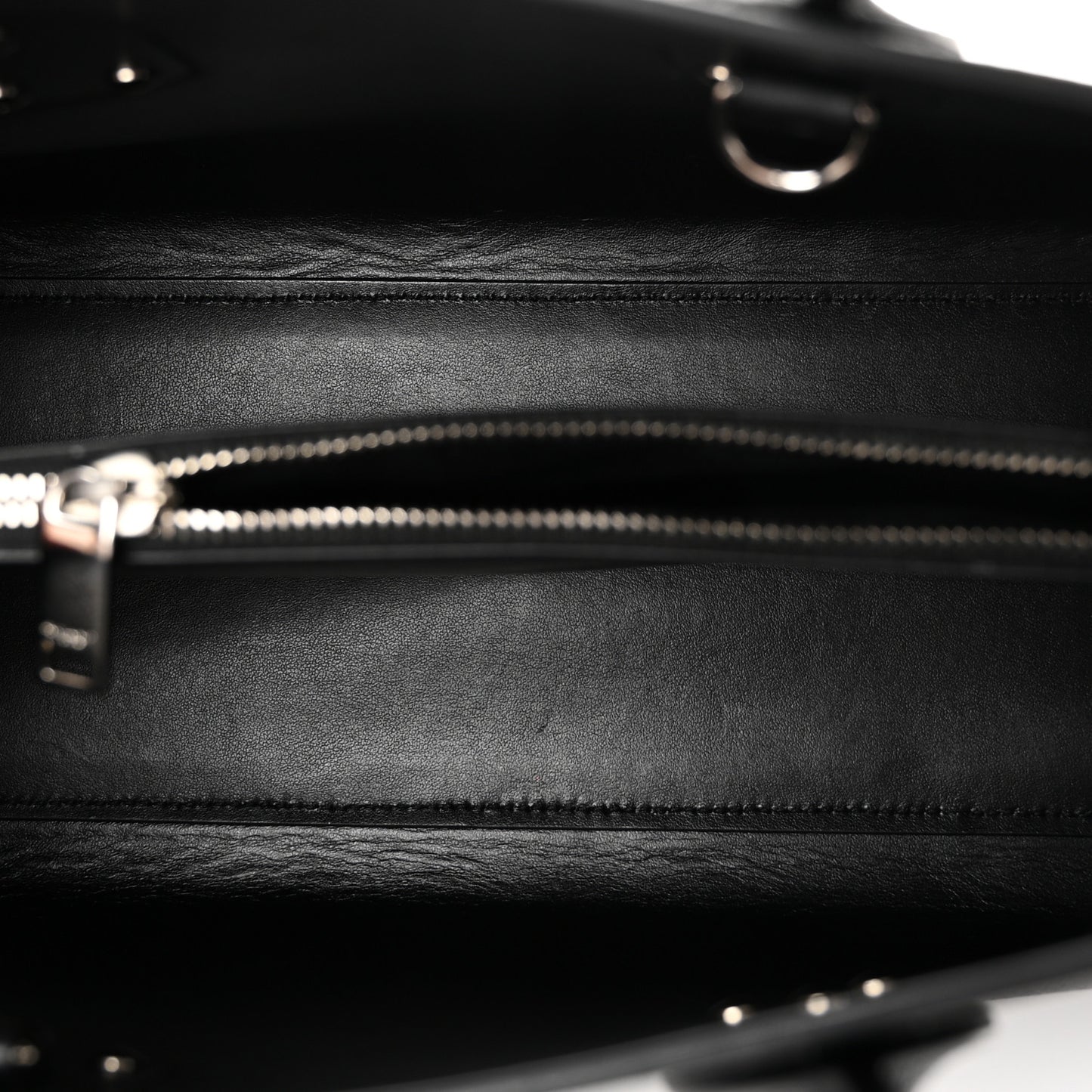 Grained Calfskin Small Sac De Jour Black