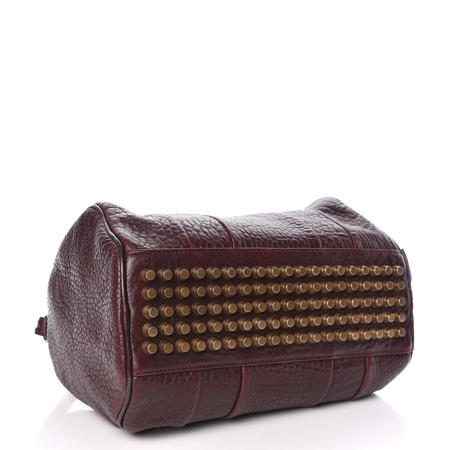 Pebbled Lambskin Rocco Beet Antique Brass Hardware