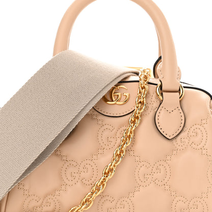 Gucci Calfskin GG Matelasse Mini Bowler Bag Naturale 8 of 12
