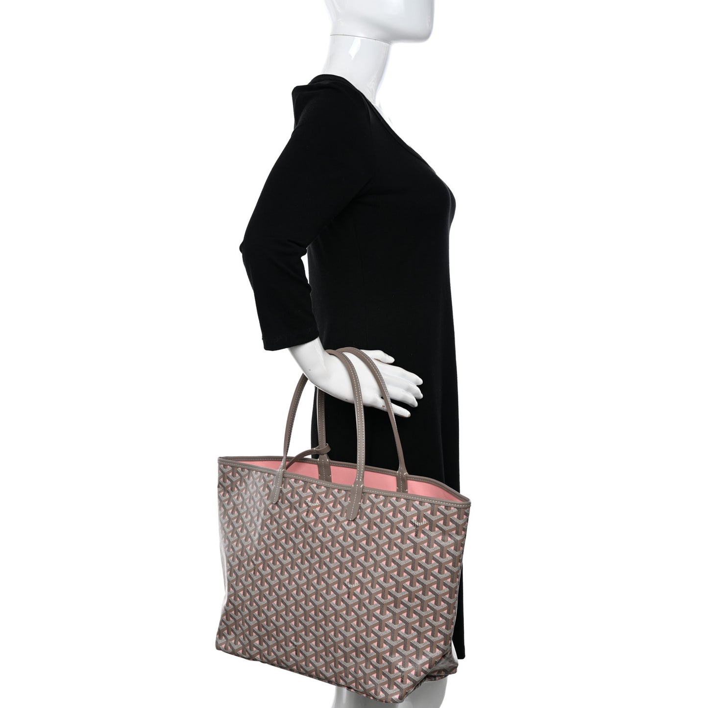 Goyardine Saint Louis Claire Voie PM Grege Powder Pink