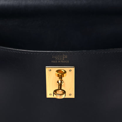 Hermes Box Kelly Retourne 32 Bleu Marine 6 of 9