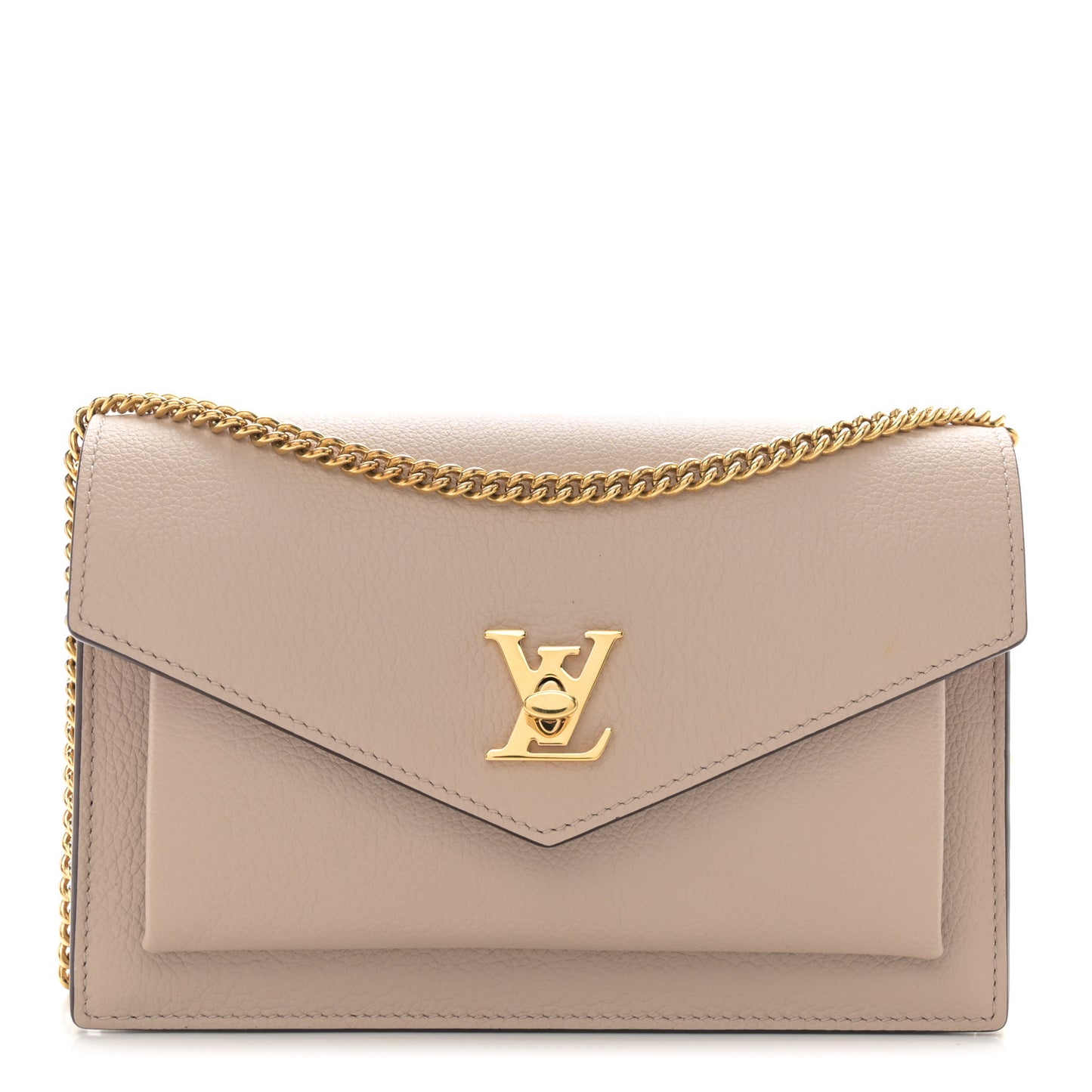 Soft Calfskin My Lockme Chain Pochette Greige