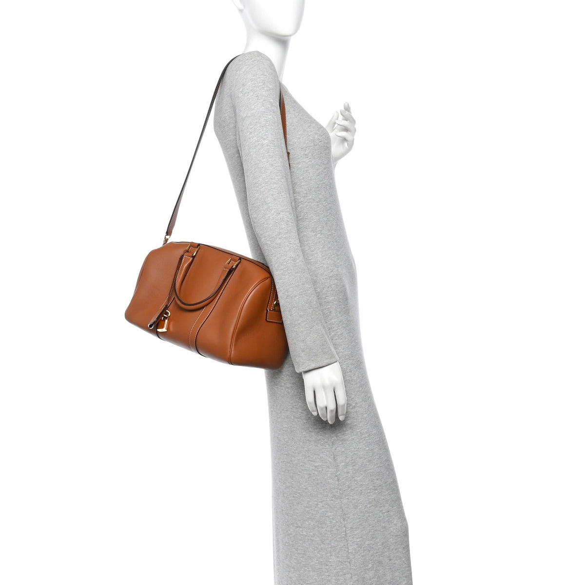 Supple Calfskin Large Boston Bag Tan