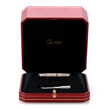 Cartier 18K White Gold Medium LOVE Bracelet 17 7 of 7