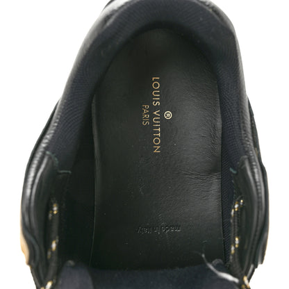 Louis Vuitton Calfskin Mens Zig Zag Sneakers 8 Black Gold 7 of 9