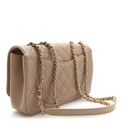 Chanel Caviar Quilted Medium CC Filigree Flap Beige 3 of 10